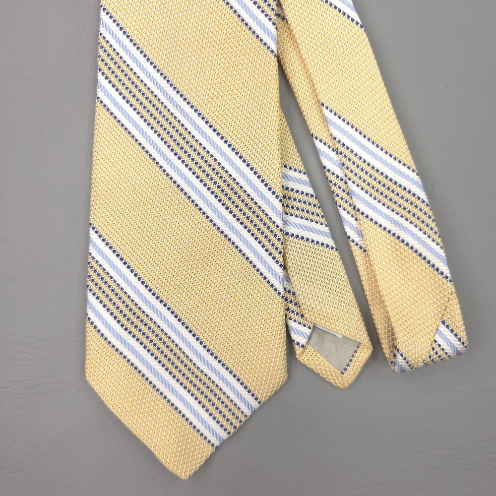 Robert Talbott Tie Mens Best Of Class Yellow Silk Striped Hand Sewn Necktie‎ USA